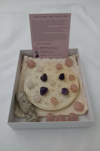 Flower of Life Crystal Grid Set – Amplify Positive Energies