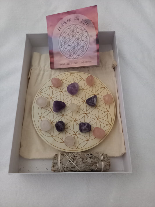Flower of Life Crystal Grid Set – Amplify Positive Energies