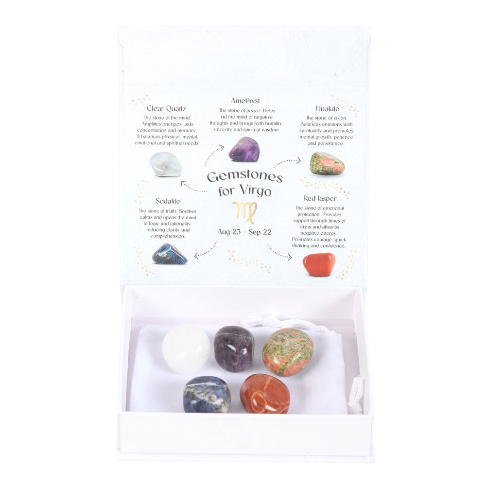 Virgo Crystal Tumble stone Set: Elevate Your Energy!