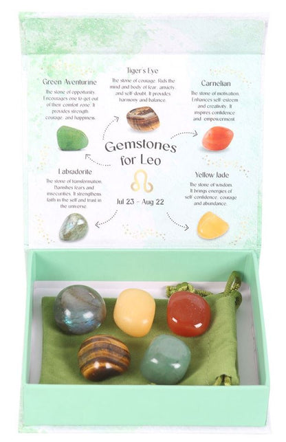 Leo Crystal Tumble stone Set – Unleash Your Inner Strength