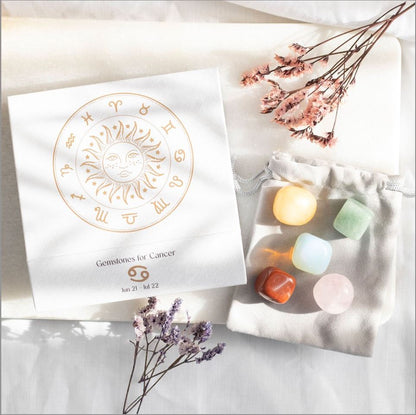 Cancer Crystal Tumble stone Set – Nurture Your Soul, Embrace Your Power