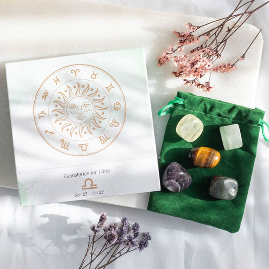 Libra - Elevate Your Energy with Our Exquisite Crystal Tumble stone set