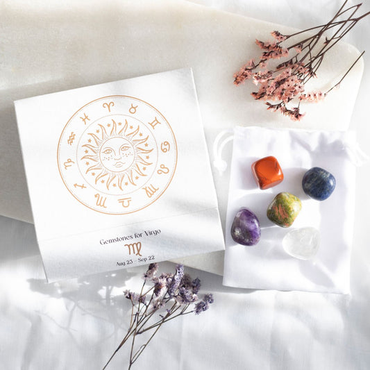 Virgo Crystal Tumble stone Set: Elevate Your Energy!