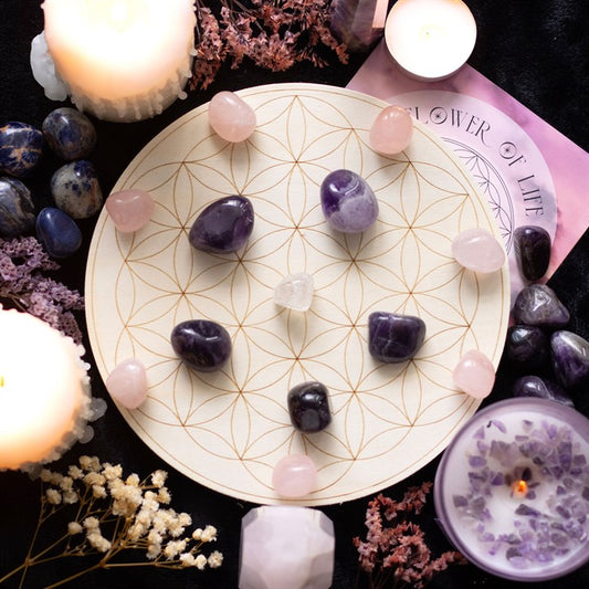 Flower of Life Crystal Grid Set – Amplify Positive Energies