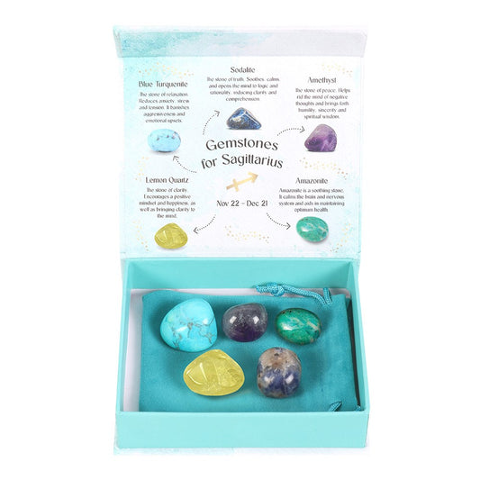 Sagittarius Crystal Tumble stone Set – Unlock the Power of Your Zodiac