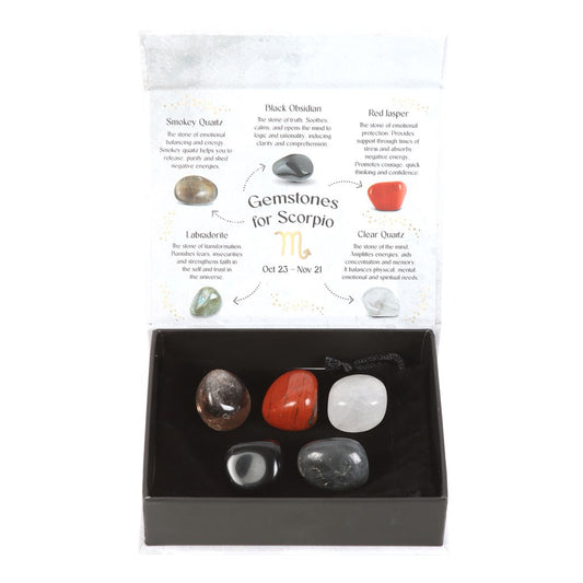 Scorpio - Unlock Your Inner Power with the Scorpio Crystal Tumble stone Set!