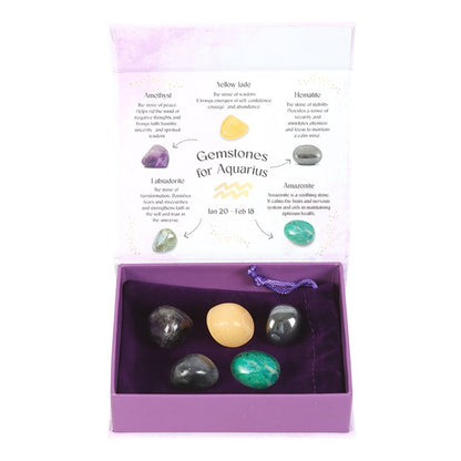Aquarius Crystal Tumble stone Set – Elevate Your Energy