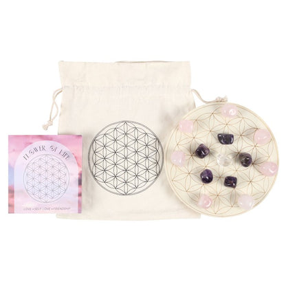 Flower of Life Crystal Grid Set – Amplify Positive Energies